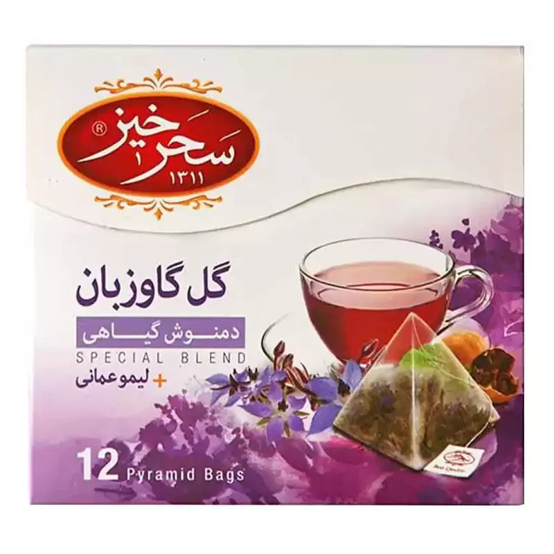 سحرخیز | دمنوش گل گاوزبان و لیمو عمانی (۲ گرم)